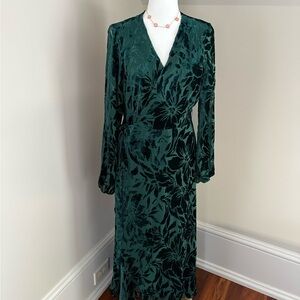 Hutch Dark Green Floral Long Sleeve Dress